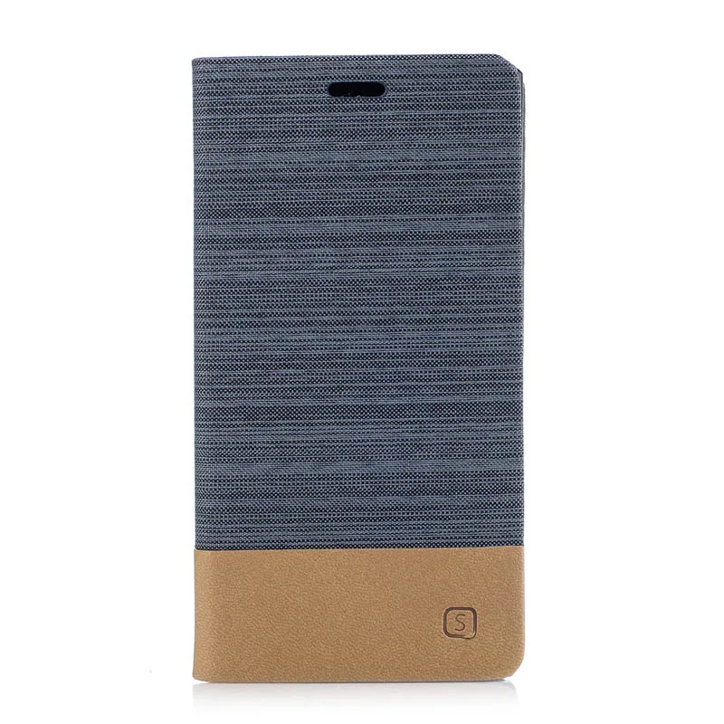 Gray Разноцветный холщовый Стильный кожаный чехол-книжка для Xiaomi mi Max 3, кожаный чехол-сумка для Xiao mi Max 3 с отделением для кредитных карт и ремешком - Цвет: Gray