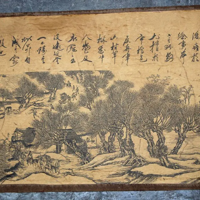 Древние известные картины 4 м Qingming Shanghe длинные свитки традиционных китайских
