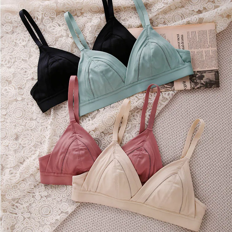 

Womens Bra Sexy Lingerie Wireless Triangle Bralette Push Up Bra Seamless bras Tops AA A B C Cup