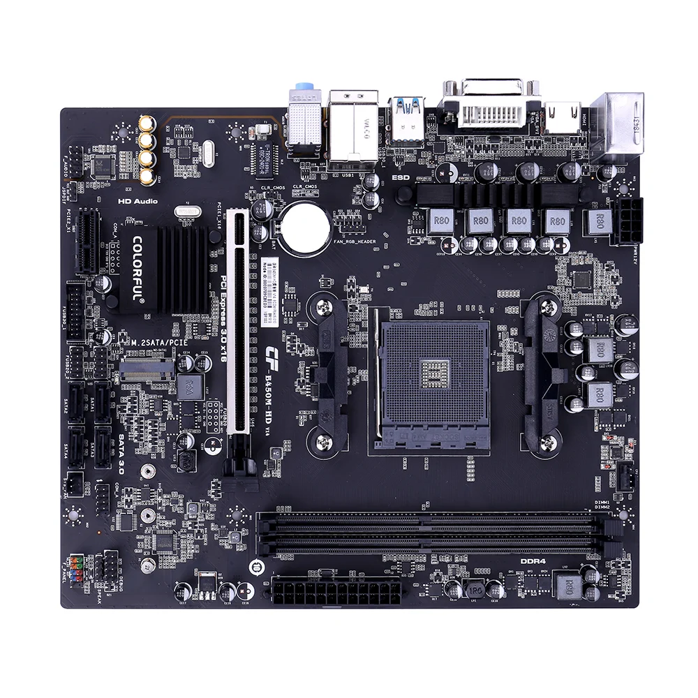 Цветная игровая материнская плата BATTLE AX B450M HD V14 системная мультизащита AMD B450/Socket