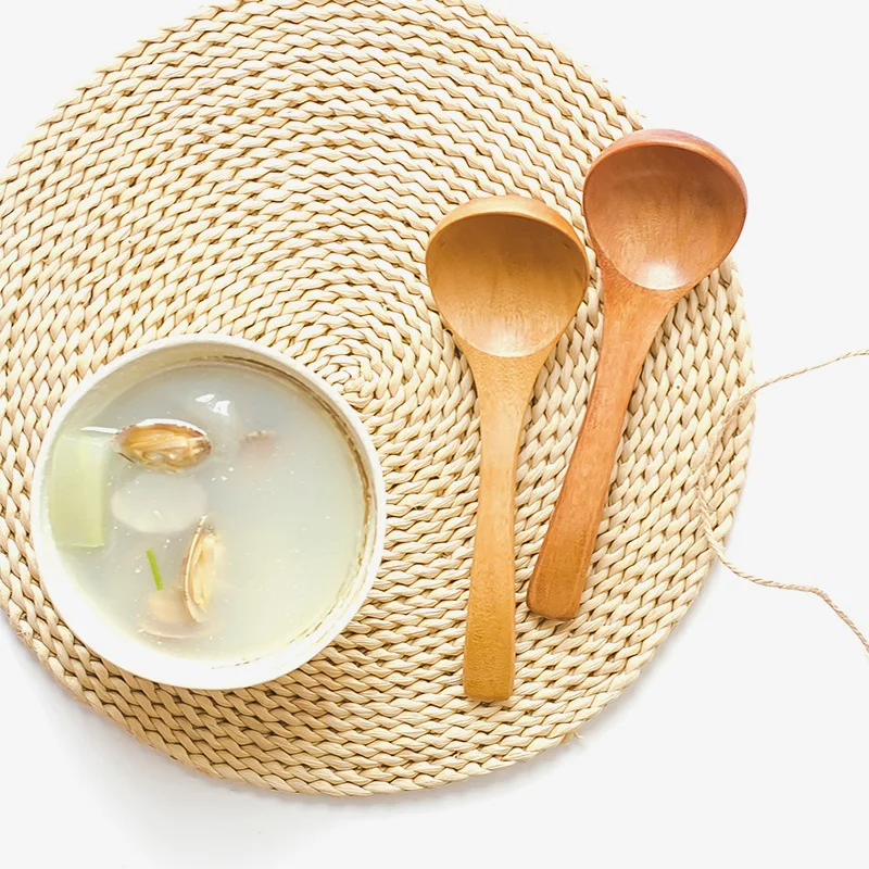 

Wooden Spoon Sheng Porridge Spoon Sub-Long Handle Ladel South Korea Household Large Size Day Korean Style Customizable Logo