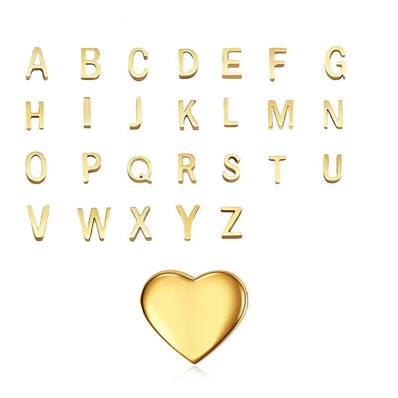 Tiny Heart Initial Necklace for Women Stainless Steel Gold Plated Name Choker Necklace Wedding Anniversary Jewelry Gifts