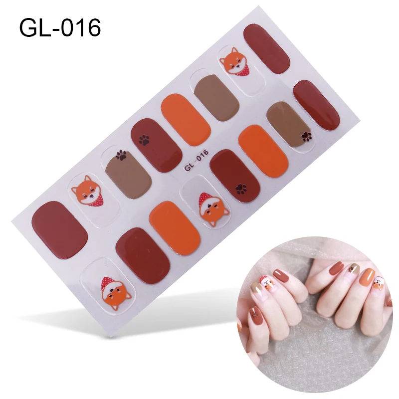 Корея предназначен обертки блестящие, дизайн ногтей Стикеры наклейки многоцветная ногтей Стикеры s полоски «сделай сам» салонного маникюра Прямая поставка - Цвет: GL016