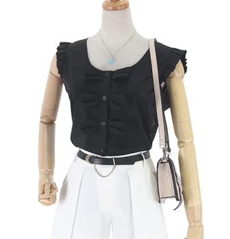 

Summer sweet 2020 bow wild sleeveless shirt kimono blusas mujer de moda plus sizecardigan women