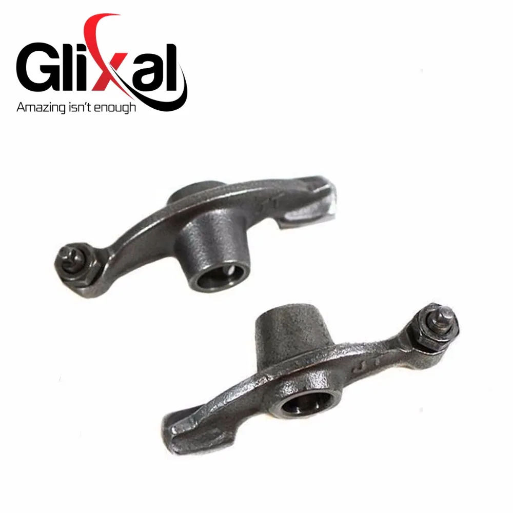 Glixal GY6 49cc 50cc Scooter Moped ATV Cylinder Head Valve Rocker Arms for 139QMB 139QMA Engine (64mm & 69mm Valve) cylinder head engine gaskets set motorcycle valve set