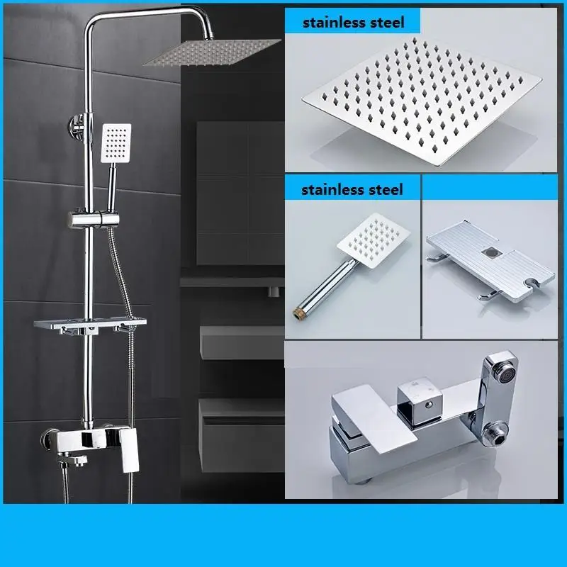 Regendouche Choveiro Painel Douchette Black Duschset Duschsystem Banheiro Ducha Dusche Chuveiro Eletrico Douche Bathroom Shower