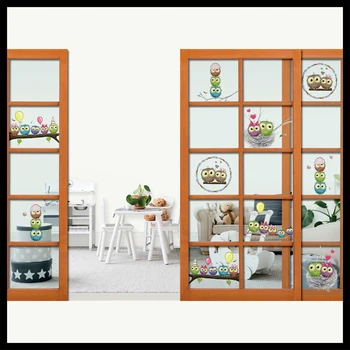 

2019 New Window Film Custom Size Hot Sale Static Cling Water-Proof Nature Bird Cute Home Decoration Restaurant 40cmx100cm