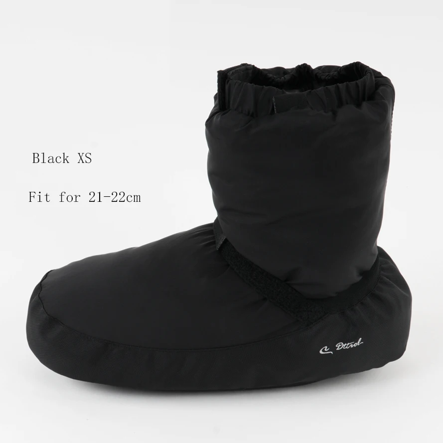black XS Теплые сапоги для балета, для танцев, для девушек, балетная теплая обувь, для балета, замок, Фло, для балерины, теплые ботиночки, серый/черный/фиолетовый, танцевальная одежда - Цвет: black XS