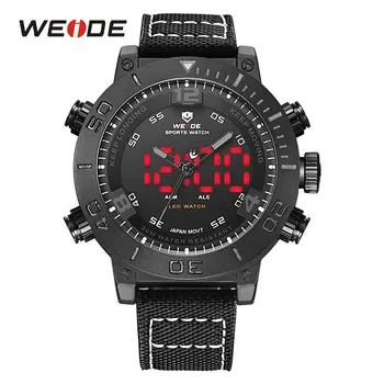 

WEIDE Men Watch Relogio Quartz Movement Clock Led Digital Analog Nylon Strap Camouflage Dial Wristwatch Relogio Masculino Watch