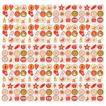 

1 Set/20 Sheets DIY Christmas Sealing Stickers Round Gift Bag Sealing Stickers