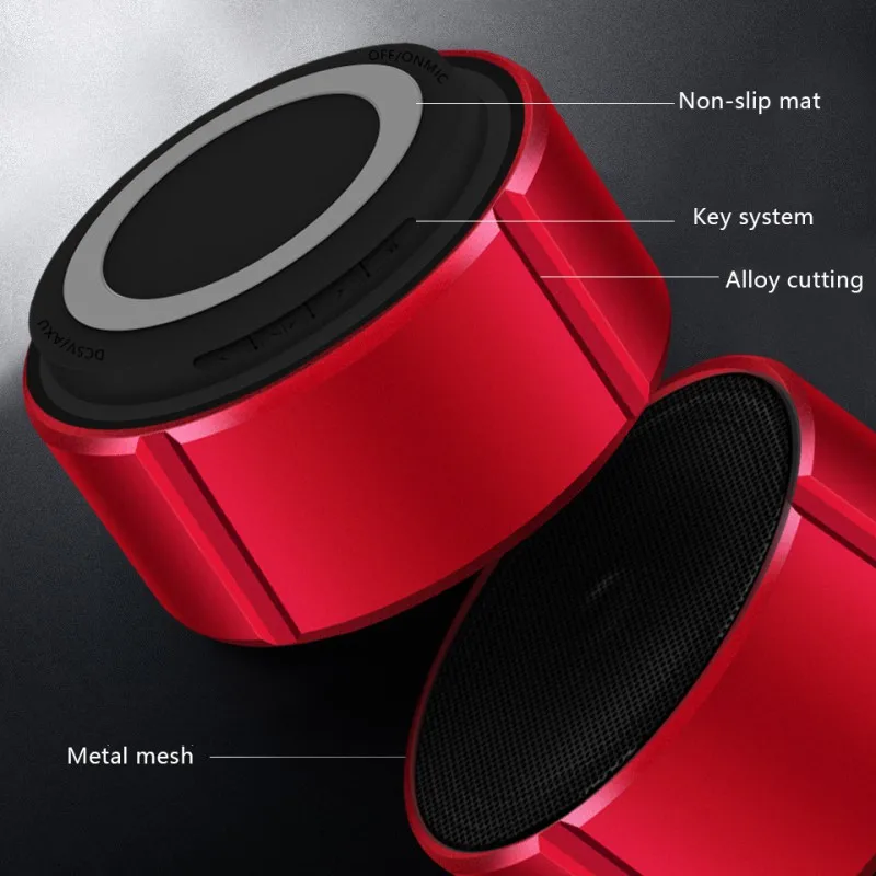 Портативный мини беспроводной Bluetooth динамик Aux вход Поддержка TF карта беспроводной громкий динамик с микрофоном
