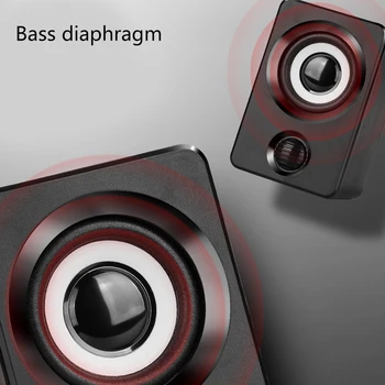 

USB Speaker Mini Portable Speaker with HD Audio Strong Compatibility for Notebook Desktop Computer LHB99