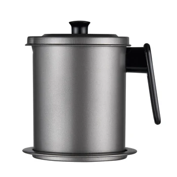

1Pcs Filter Oil Kitchen Storage Tank Oil Can Stainless Steel Filter Fried Separation Multipurpose Health Practical High Quality