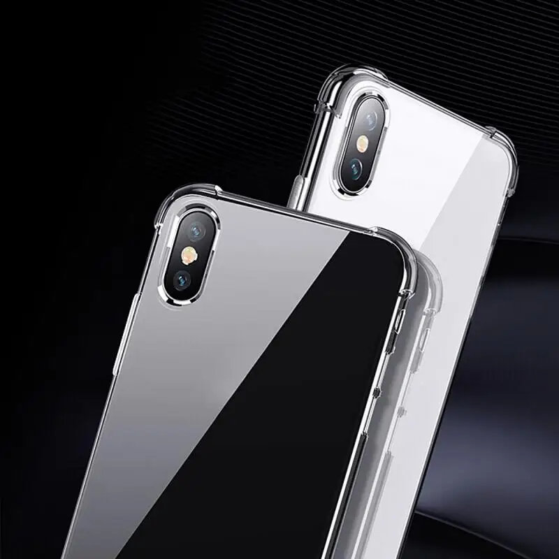 Прозрачный противоударный чехол с рамкой для IPhone 11 Pro Max XR XS 6 6S 7 8 Plus X мягкий полным
