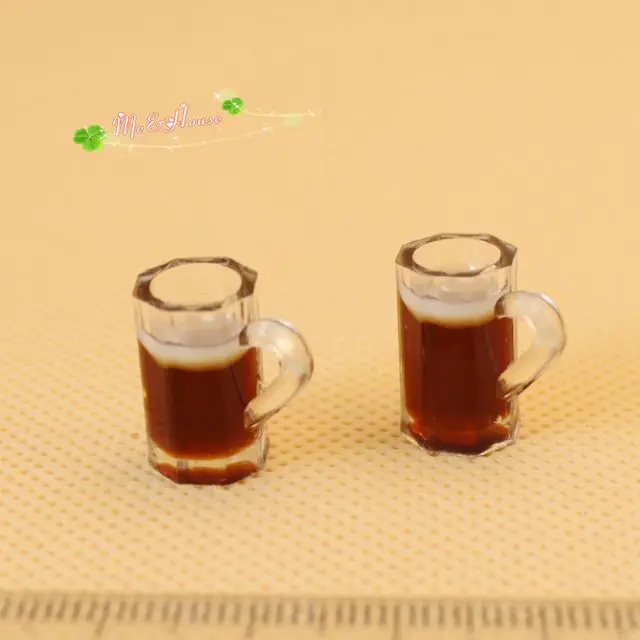 1: 12 кукольный дом Super Meng Cute Beer Steins упаковка из 2