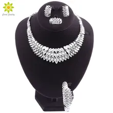Нигерийские Свадебные Женские аксессуары ювелирный набор итальянские украшения наборы для женщин Дубай посеребренный ювелирный набор