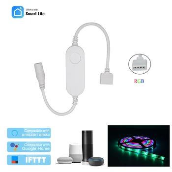 

WiFi LED Controller Wireless Smart Controller with RGB Interface Strip Light Compatible with Google Home for Amazon Alexa