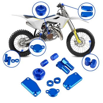 

NiceCNC CNC Billet Alluminum billet Kit For Husqvarna TC85 2015-2020 Clutch Front Rear Brake Reservoir Cover Oil filler plugs