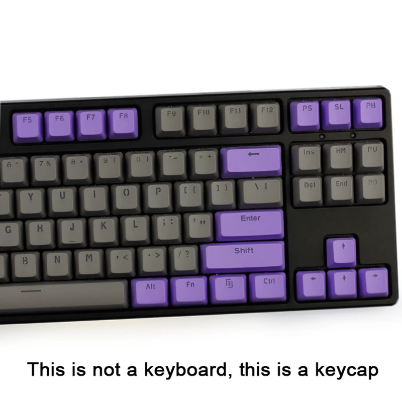 Фиолетовый дым 104/87 ключ PBT двойной цвет подсветка механическая клавиатура колпачки для Ikbc Cherry MX механическая клавиатура