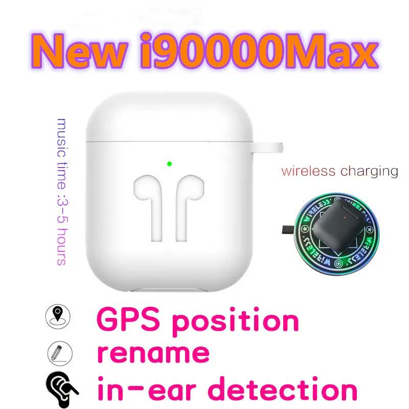 Оригинальные i90000 Max TWS 1:1 наушники в ухо Blutooth 8D супер бас мини беспроводные стерео наушники PK i1000 i9000 tw i90000 Pro tws|Наушники и гарнитуры|   | АлиЭкспресс