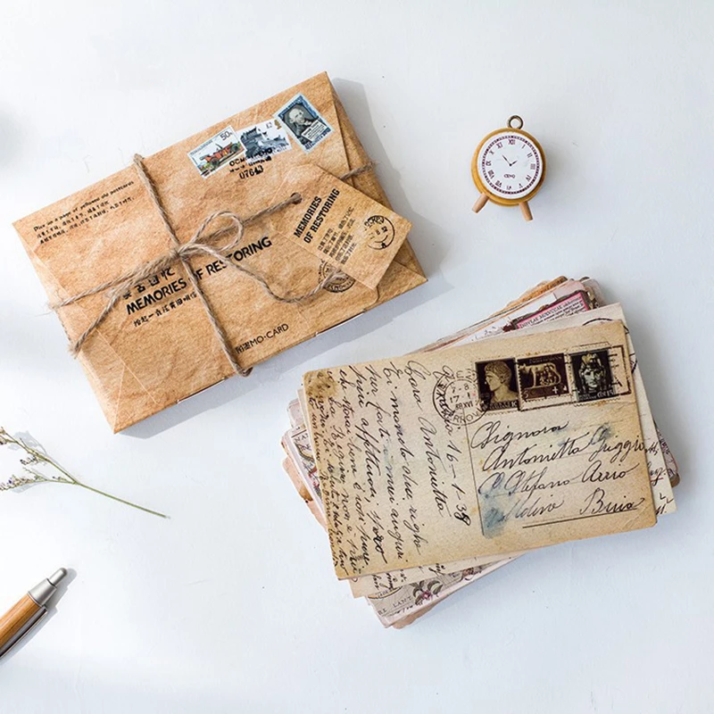 

30pcs/box Retro Memories of Restoring Postcard Vintage Style Creative Stationery Writing Greeting Gift Postcards