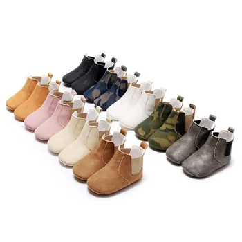

Toddler Newborn Baby Boy Girl Leather Soft Sole Crib Shoes Sneakers Prewalker Leopard Solid Warm First Walkers