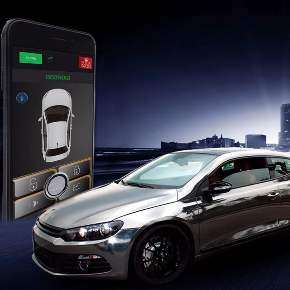 

Autostart Car Alarm System key fob alarm Antitheft Car Alarm Auto Start Central Locking Remote Start and Alarm Start Stop Button
