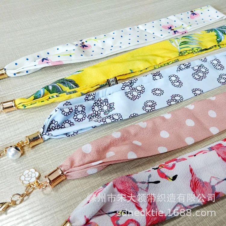 Manufacturers Direct Selling Ribbon Mobile Phone DIY Accessory Ribbon Long Silk Scarves Lanyard Halter Creative Gift Handmade Ha