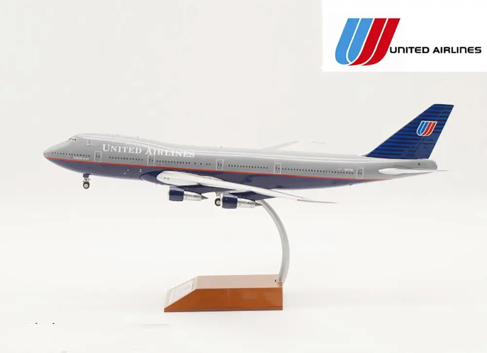 Соединенные авиалинии BOEING 747-100 N4716U 1/200 литья под давлением модель самолета JFOX
