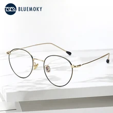 BLUEMOKY, маленькие ретро круглые очки, оправа для женщин, дизайнерская оптическая оправа, близорукость, прозрачные очки, новые оправы для очков 10051