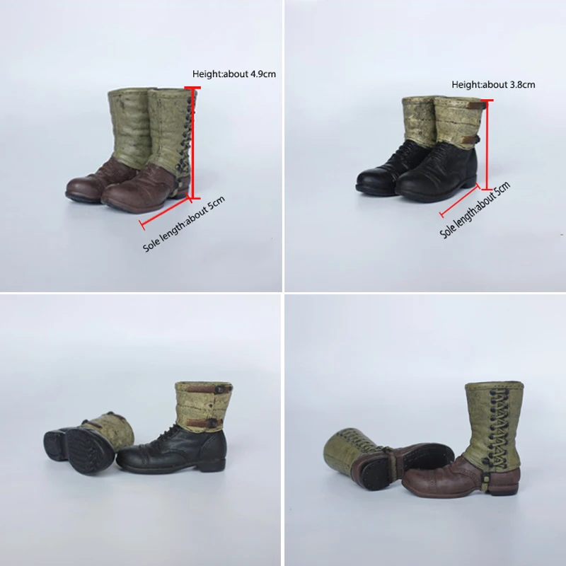 1/6 Scale WWII US Army Military Leggings Boots Model Ranger Soldier Shoes Hollow For 12Inch Male Body Action Figure Toys Doll