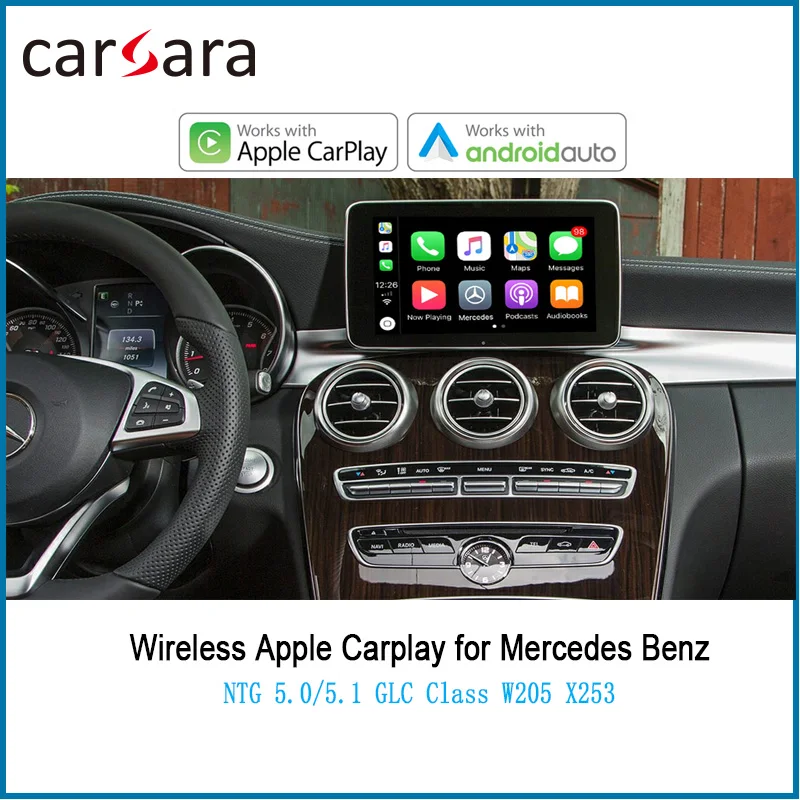Автоматическая Подключаемая Android система с голосовым управлением Merce des CarPlay для