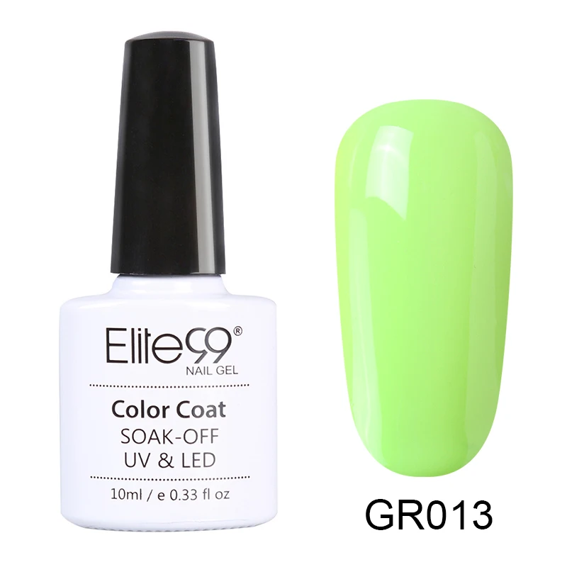 GR013 Elite99 10ml Avocado Gel Nail Polish Vernis Semi Permanant UV Nail Gel Primer Soak Off Nail Art Gel Varnish Gelpolish Manicure - Цвет: GR013