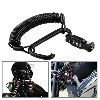 

Motorcycle Helmet Lock Universal Stretchable Coded Lock Tough Combination PIN Locking Carabiner Device Motorcycle Accessories