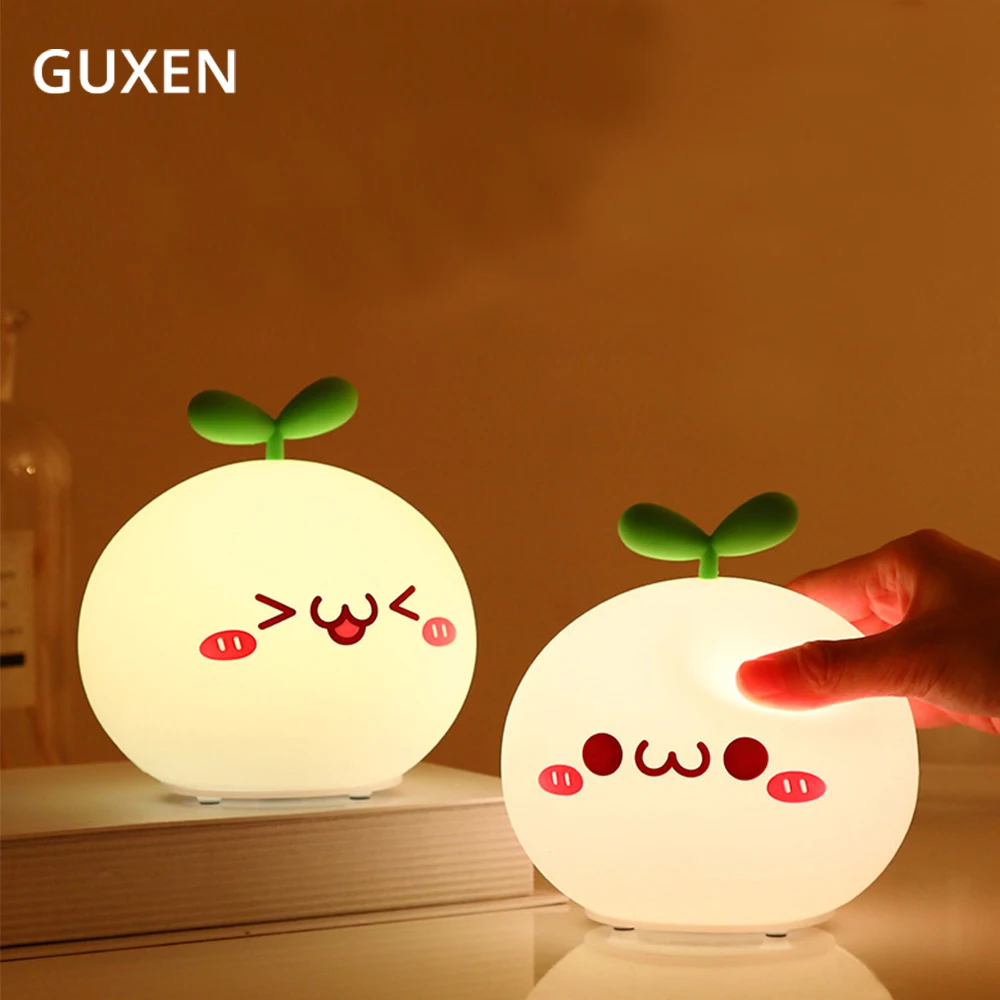 

Creative Cute Colorful USB LED Night Light Lamp Soft Silicon Touch Sensor Cartoon Lamp For Kids Children Gift Night Light