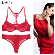 Сексуальный комплект нижнего белья, женский бюстгальтер с пряжкой спереди, комплект нижнего белья, 3/4 чашки, без косточек, пуш-ап, бюстгальтер и трусики, набор, бюстгальтер без косточек