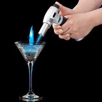 

Kitchen Blow Torch Lighter Refillable Adjustable Flame Torch Lighter with Safety Lock for DIY Pastries Chef Cooking Torch