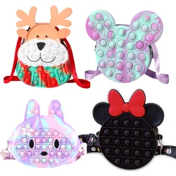 Disney Bolsa de almacenamiento de Minnie y Mickey Mouse para mujer, bolsa de almacenamiento de mensajero para chica, decoración para fiesta de cumpleaños, regalo de Navidad