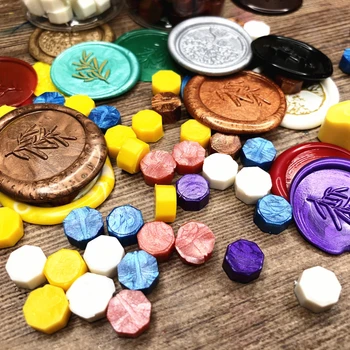 

400pcs Octagonal Sealing Wax Beads Particles Multicolor Seal Wax Wedding Retro Craft Decoration Card Making Tool
