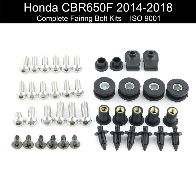 

For Honda CBR 650F CBR650F 2014 2015 2016 2017 2018 Motorcycle Complete Full Fairing Bolt Kit Side Covering Bolts Clips Nuts Set