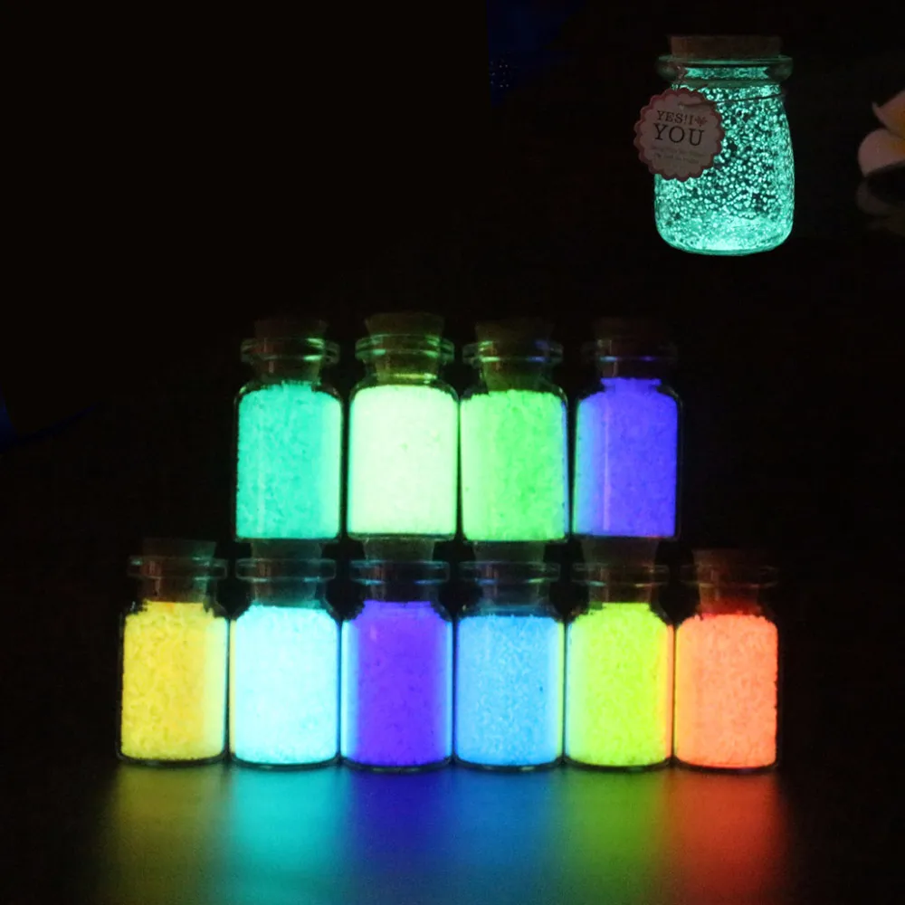 5pcs/set of luminous fish tank decoration sand aquarium fluorescent sand glowing in the dark family party wedding DIY stone