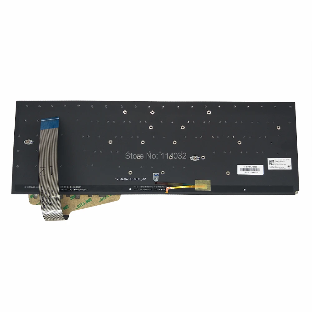 Teclado Retroiluminado Brasileiro para Asus Vivobook 15 X570 X570ud K570dd K570bbr00 5602br00 Brasil Substituição - Imagem 2
