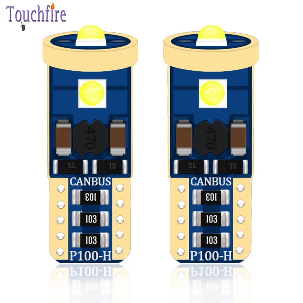 2 шт. Автомобильные светодиодные лампы Canbus T10 W5W 194 3SMD 3030 6000K | Автомобили и