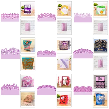 

2020 New Hot Border Edge Lace Banner Metal Cutting Words Dies Scrapbooking For Background and Crafts Card Making Foil no stamps