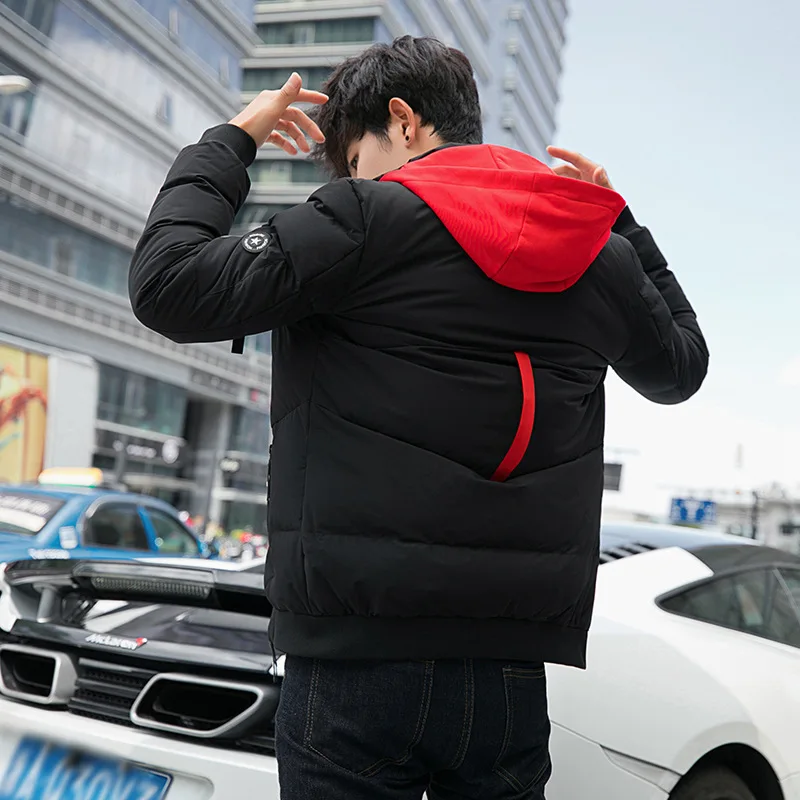 MEN'S WEAR Winter New Products Fashion down Feather Cotton-padded Jacket Coat Casual Warm Short Cotton Coat Men's Thick