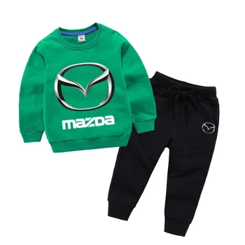 

2020 Autumn Winter Child Warm Mazda Car LOGO Set Soft Comfortable Outfits Two-piece set Motion Fashion Clothes Fast delivery
