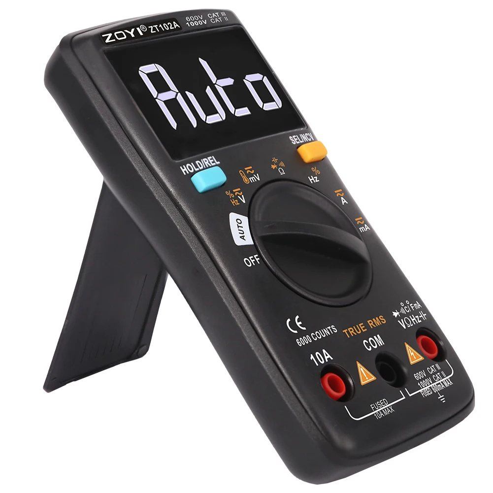 

Mini Multimeter RM113D NCV Digital Multimeter 6000 Counts Auto Ranging AC/DC Voltage Meter Flash Back Light Large Screen 113A/D