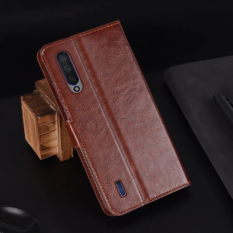 Роскошный кожаный чехол кошелек для телефона Xiaomi Mi 9 Lite подставка фоторамка со