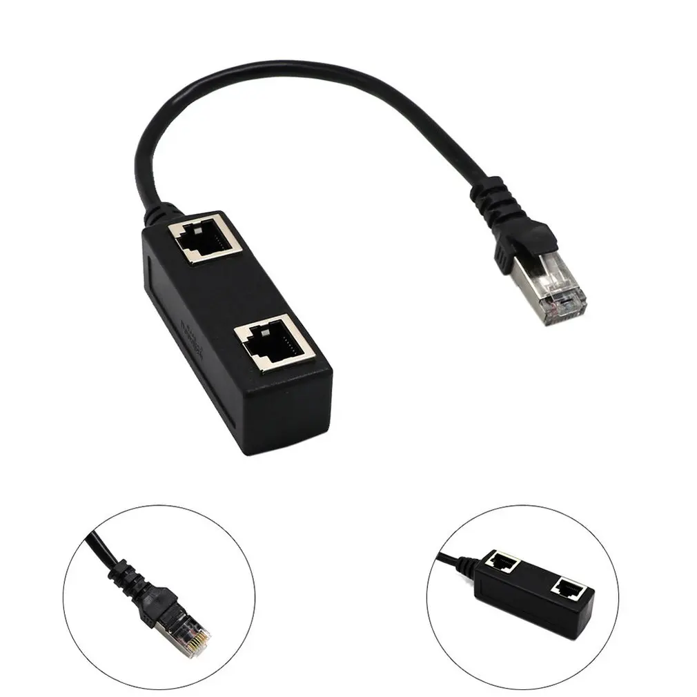 Практичный RJ45 CAT6/5 Мужской до 2 Женский LAN Ethernet сетевой сплиттер Соединительный кабель адаптер Высокая производительность