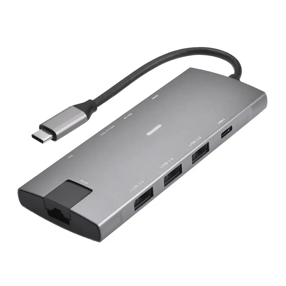 9 в 1 гигабитный Ethernet Ультра высокая скорость синхронизации данных USB C Тип концентратор USB C концентратор мульти порт Тип C концентратор# Y2